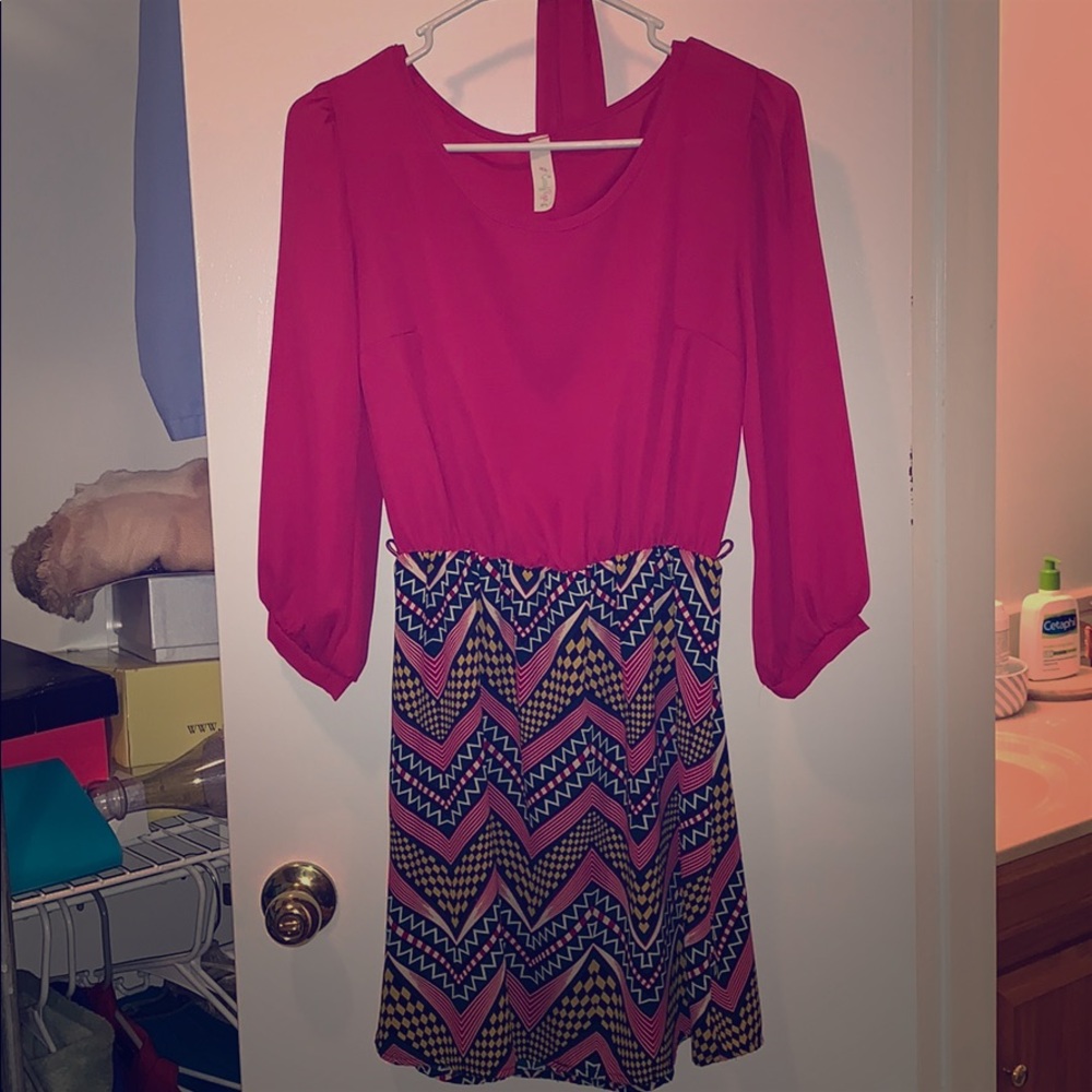 Pink pattern dress